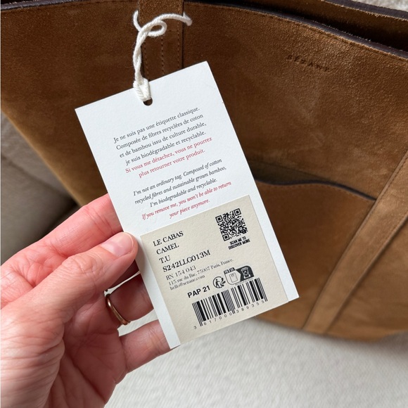 Sézane The Tote Bag in Camel Color brand new - Picture 5 of 7